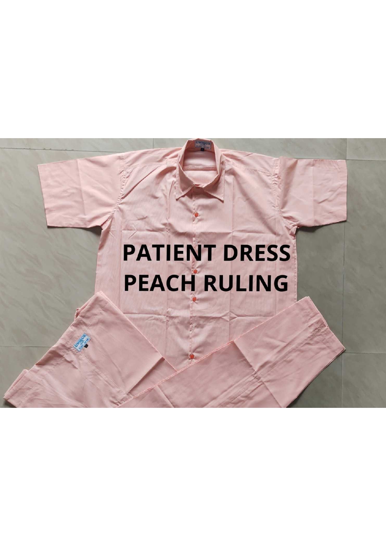 Patient Dress Peach Ruling